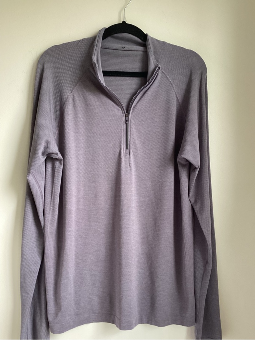 Lululemon Half Zip Lavender/Grey Size Large Workout Casual Athletic Wear